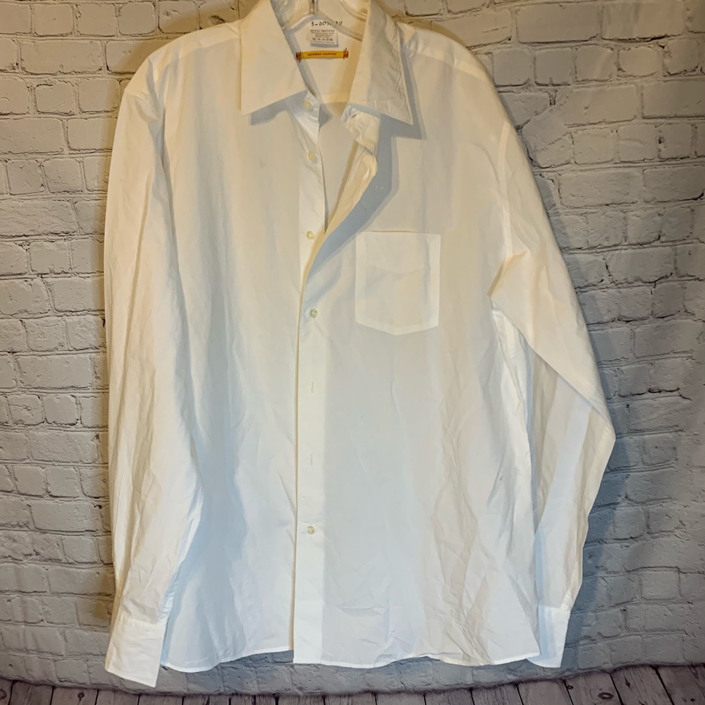 Moreno Martinii white button front shirt, XXL